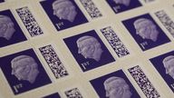 Britain's Royal Mail presents the new King Charles definitive stamp at the Postal Museum in London