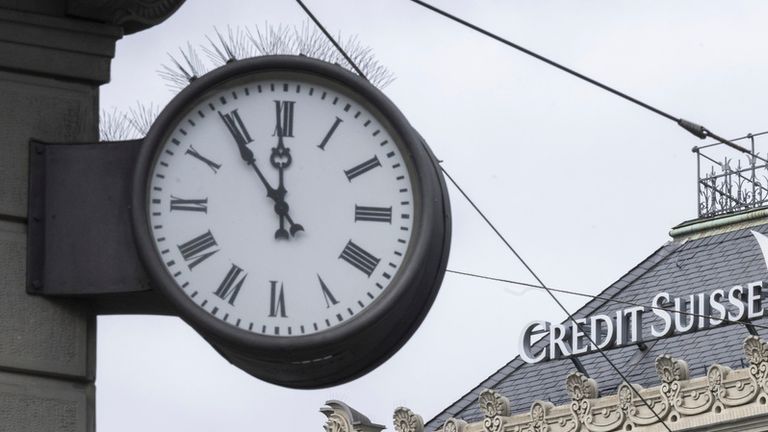 A Credit Suisse building in Zurich, Switzerland. Pic: AP