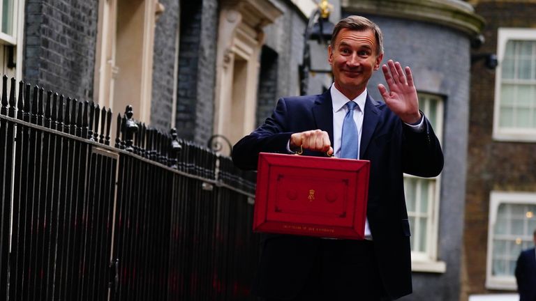 Chancellor of the Exchequer Jeremy Hunt leaves 11 Downing Street, London, with his ministerial box, before delivering his Budget at the Houses of Parliament. Picture date: Wednesday March 15, 2023. See PA story POLITICS Budget. Photo credit should read: Stefan Rousseau/PA Wire