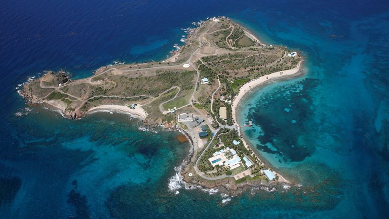 Little St James Island, one of the properties of financier Jeffrey Epstein