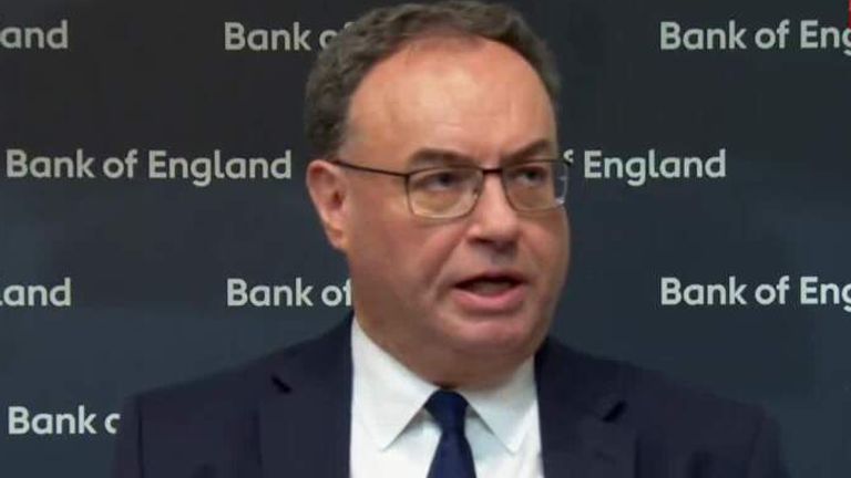 Bank of England governor Andrew Bailey