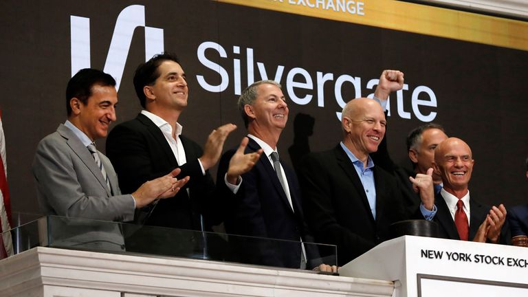 Silvergate only went public in 2019 but has suffered big losses following the
collapse of the FTX exchange. Pic: AP
