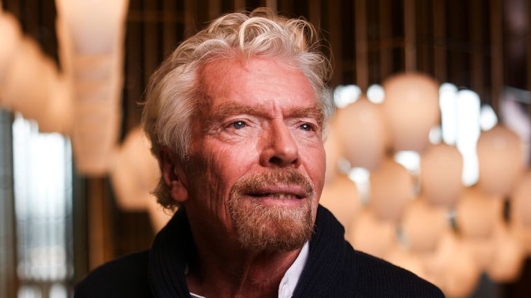 Richard Branson, founder of Virgin Group, poses for a photograph on board of his new cruise liner, the Scarlet Lady at Dover Port in Dover, Britain, February 21, 2020. REUTERS/Simon Dawson