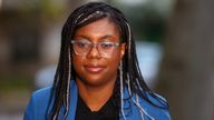 Britain's Secretary of State for International Trade Kemi Badenoch walks next to the campaign headquarters of Conservative MP Rishi Sunak, in London, Britain, October 24, 2022. REUTERS/Hannah McKay
