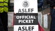 Members of the drivers' union Aslef on the picket line at Euston station, London, during their long-running dispute over pay. Picture date: Friday May 12, 2023. PA Photo. See PA story INDUSTRY Strikes. Photo credit should read: Yui Mok/PA Wire