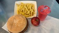 The £1 kids meal on offer at a Carmarthenshire chippy. Pic: Sarah Lewis