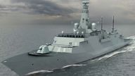 An artist rendering of the Type 26 frigate (Pic: MoD)