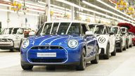 BMW Minis on the production line at the BMW Mini plant at Cowley in Oxford