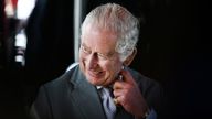 King Charles smiles as he travels to Place de la Bourse using Bordeaux's iconic electric tram in Bordeaux, southwestern France