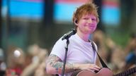 Singer Ed Sheeran appears on NBC's 