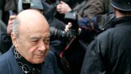 Mohamed al Fayed arrives at London's High Court for the 2008 inquest into the deaths