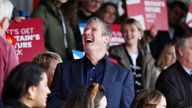 Kier Starmer, leader of Britain's Labour Party, reacts as he attends a by-election victory event for Sarah Edwards, newly elected MP for Tamworth, at Tamworth football stadium, Tamworth in central Britain, October 20, 2023. REUTERS/Toby Melville.