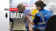 Kevin Mckeon, 14, receives his first dose of the Covid-19 vaccine from vaccinator Geraldine Flynn at the Citywest vaccination centre in Dublin. Picture date: Saturday August 14, 2021.