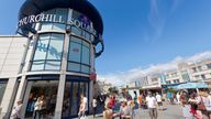 Churchill Square Shopping Centre in downtown Brighton, England.
