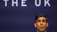 Britain's Prime Minister Rishi Sunak speaks during a closing press conference on the second day of the UK Artificial Intelligence (AI) Safety Summit, at Bletchley Park, in Bletchley, England, Thursday, Nov. 2, 2023. U.S. Vice President Kamala Harris and British Prime Minister Rishi Sunak joined delegates Thursday at a U.K. summit focused on containing risks from rapid advances in cutting edge artificial intelligence. Pic: AP