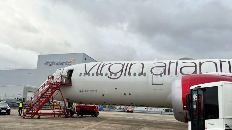 WhatsApp picture of a Virgin Atlantic plane from Jonathan Samuels