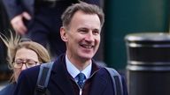 Chancellor of the Exchequer Jeremy Hunt in Downing Street, London, as Prime Minister Rishi Sunak is conducting a ministerial reshuffle following the sacking of home secretary Suella Braverman. Picture date: Monday November 13, 2023.