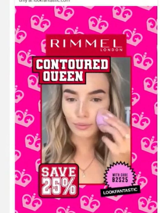 The advert for Rimmel London which has been banned  