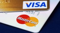 Master Card and Visa credit cards