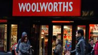 A Woolworths shop on Argyll Street in Glasgow in November 2008