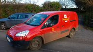 A Royal Mail van drives near the home of Britain's former chief executive of the Post Office Paula Vennells, in Bedford
