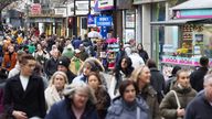 Shoppers on Oxford Street in London, ahead of Christmas Day on Monday. Picture date: Thursday December 21, 2023.
