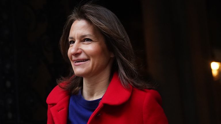 Lucy Frazer, Secretary of State for Culture, Media, and Sport, arriving in Downing Street, London, for a Cabinet meeting. Picture date: Tuesday January 9, 2024.