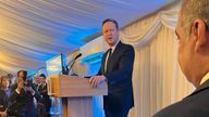 Lord David Cameron giving a speech to the Conservative Middle East Council on Monday.