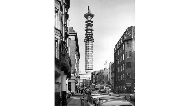 Pic: PA
1964
Undated Visual Media handout photo of London's BT Tower during construction. The tower, which is one of London's most famous landmarks, celebrates its 40th birthday, Friday October 7, 2005. See PA story INDUSTRY BT. PRESS ASSOCIATION Photo. Photo credit should read: PA