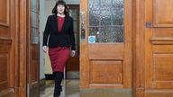 Shadow chancellor of the exchequer Rachel Reeves speaks during a press conference on the state of the UK economy.
Pic: PA 