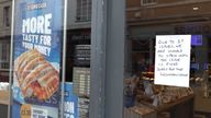 A Greggs shop in Lichfield, Staffordshire