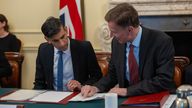 Rishi Sunak hosts the weekly cabinet meeting in 10 Downing Street
Pic:No 10 Downing Street