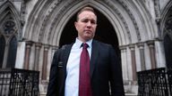 Financial market trader Tom Hayes, who was jailed over interest rate benchmark manipulation, outside the Court of Appeal where his and Carlo Palombo's cases are being reviewed. The convictions were referred for consideration by senior judges by the Criminal Cases Review Commission (CCRC), which investigates potential miscarriages of justice. Picture date: Monday March 18, 2024. Pic: PA