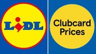 Lidl ad Tesco Clubcard logo