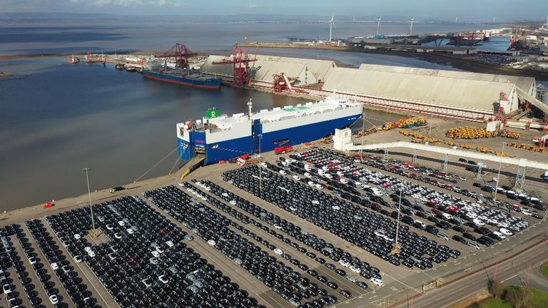 Portbury in Bristol is one of the UK's main ports to handle the import and export of motor vehicles.