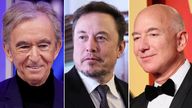 Bernard Arnault, Elon Musk, Jeff Bezos. Pics: Reuters