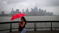 New York has faced heavy rain ahead of Storm Fay's arrival