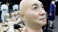 The head of a humanoid robot is pictured at the office of developer Ex-Robots in Dalian, Liaoning province, China.
Pic: Reuters