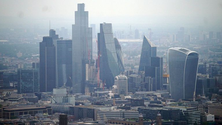 City of London skyline. Pic: PA