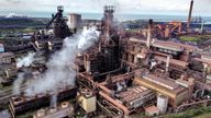 Tata Steel's Port Talbot steelworks in south Wales.
Pic: PA