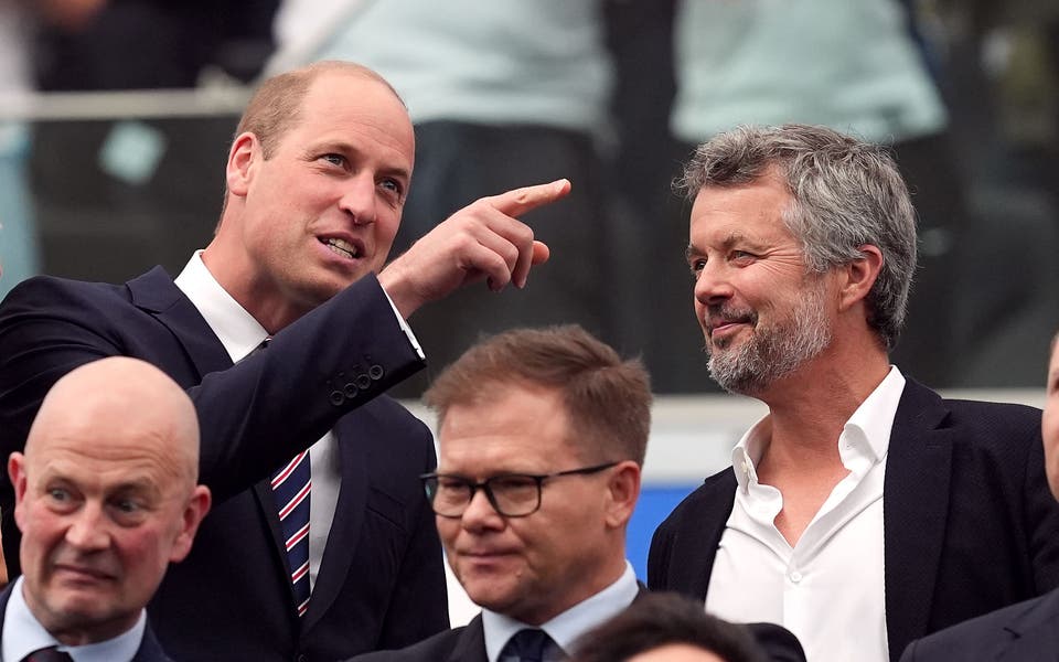 Prince of Wales photographed with Danish royals at Euros