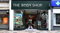 A view of a The Body Shop branch in London.
Pic: PA