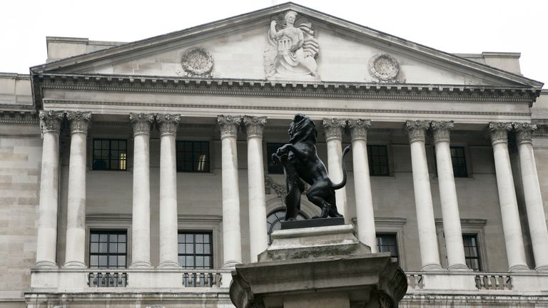 The Bank of England in the City of London