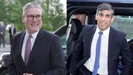 Rishi Sunak and Keir Starmer arrive for first leaders' debate