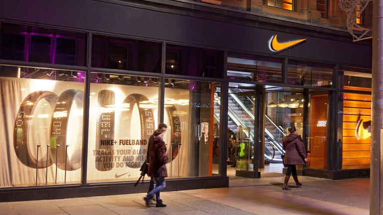 A Nike store in Glasgow, Scotland