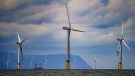 File photo dated 26/07/22 of RWE's Gwynt y Mor, the world's 2nd largest offshore wind farm located eight miles offshore in Liverpool Bay, off the coast of North Wales. Ben Birchall/PA Wire