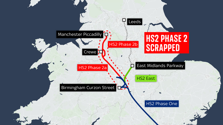 The new-look HS2 route