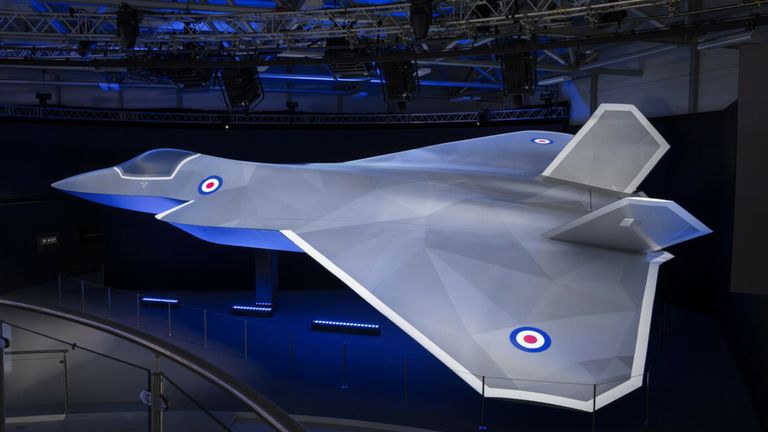 A model of the Tempest concept is shown in RAF livery. Pic: GCAP