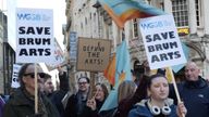 Anti-cuts protesters in Birmingham on Tuesday