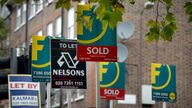 EMBARGOED TO 0001 THURSDAY MAY 11 File photo dated 05/10/15 of letting and estate agents signs outside flats on the Old Kent Road in London, as some property professionals are seeing trends towards home buyers looking for smaller, more affordable homes and people moving out of older homes to buy more energy-efficient new-builds, according to surveyors. Overall, there are signs that buyer demand remains subdued in the face of relatively high borrowing costs, the Royal Institution of Chartered Sur